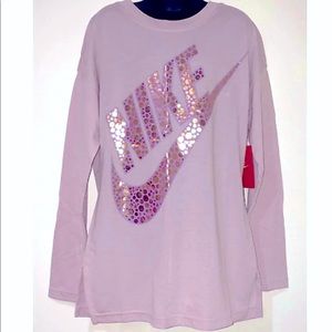 Nike Pink/Rose Gold Foil Long-Sleeve!